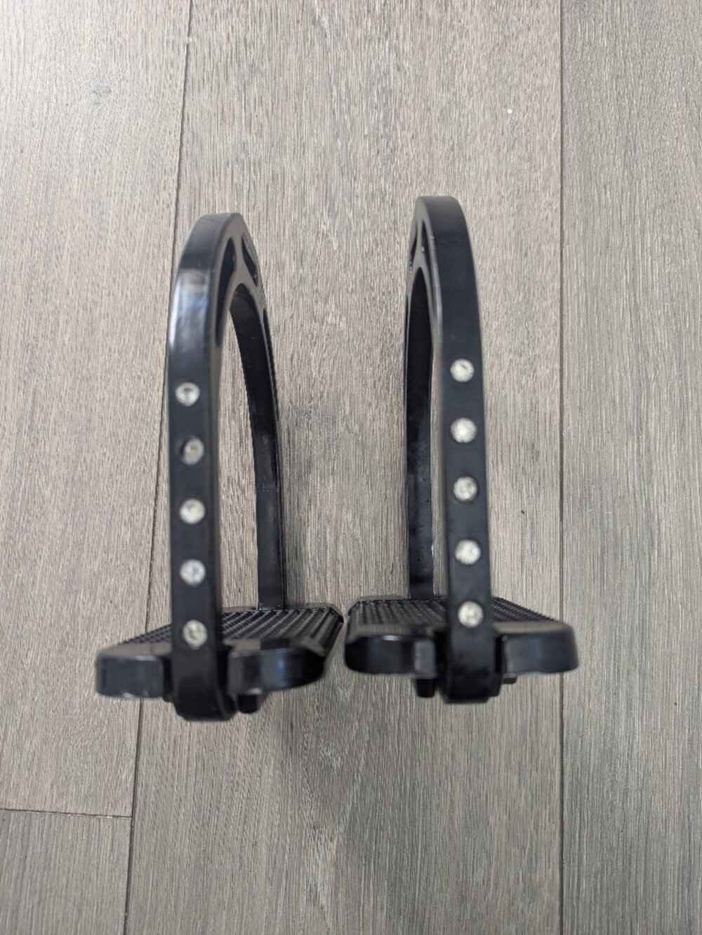 equestrian crystal bling black stirrups